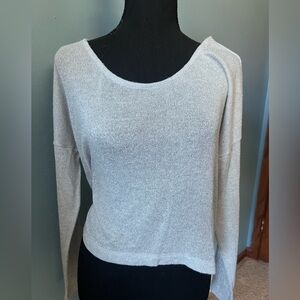 Happening in the Present Silver long sleeve top